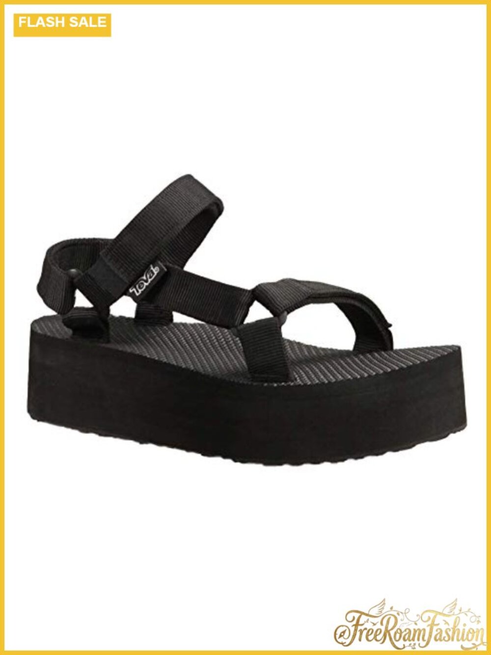 Platform Sandal Strappy Hook-and-Loop Ankle Strap Casual